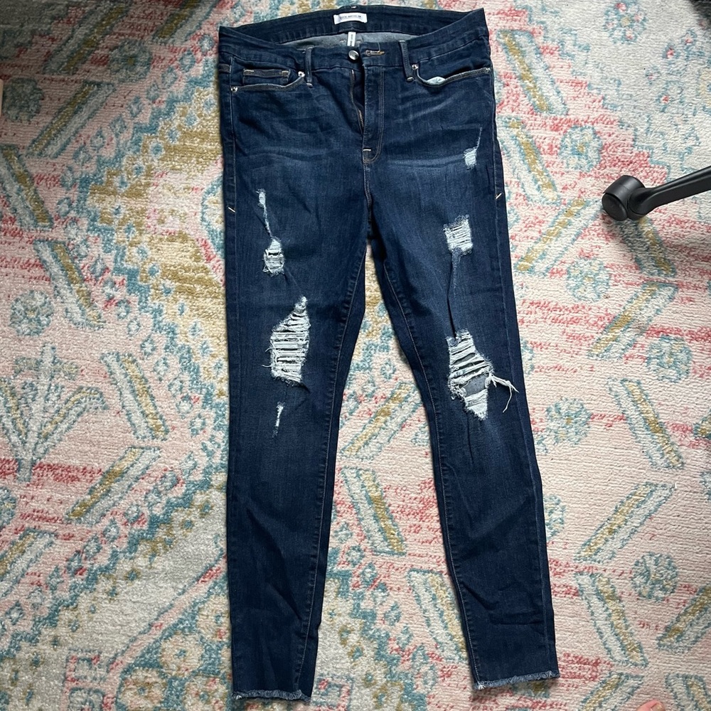 Good American Good Legs Jeans - distressed skinny jeans